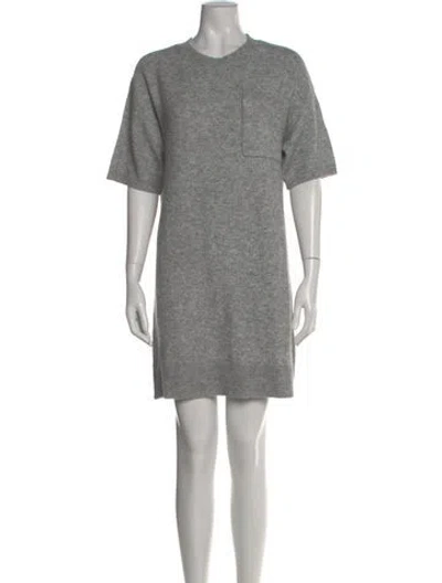 Pre-owned Hatch Cashmere Mini Dress In Gray
