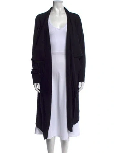 Pre-owned Hatch Cashmere Open Front Sweater In Black