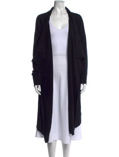 Pre-owned Hatch Cashmere Open Front Sweater In Black