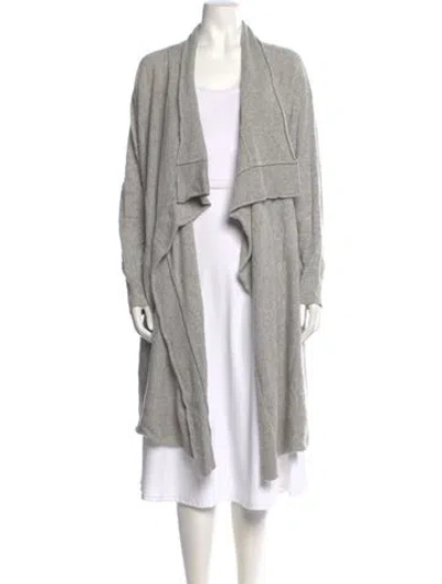 Pre-owned Hatch Cashmere Open Front Sweater In Gray