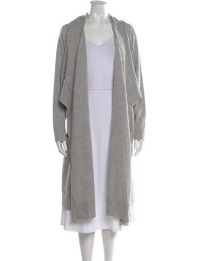 Pre-owned Hatch Cashmere Open Front Sweater In Gray