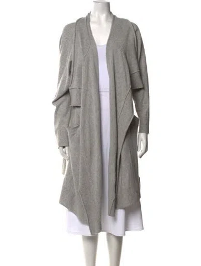Pre-owned Hatch Cashmere Open Front Sweater In Grey