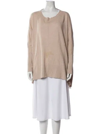 Pre-owned Hatch Cashmere Scoop Neck Sweater In Neutral