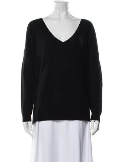 Pre-owned Hatch Cashmere V-neck Sweater In Black