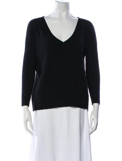 Pre-owned Hatch Cashmere V-neck Sweater In Black
