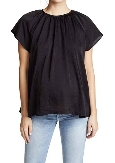 Hatch Cecilia Short Sleeves Top In Black