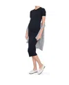 Hatch Collection Eliza Maternity Midi T-shirt Dress In Black
