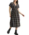 Hatch Collection The Autumn Plaid Carolina Dress In Black