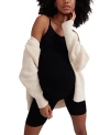 Hatch Collection The Body Rib Maternity Unitard Short In Black