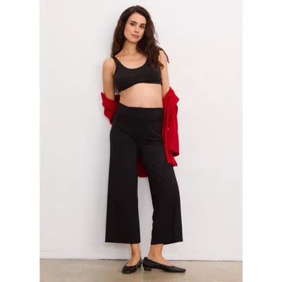 Hatch Collection The Bodyflex Crop Perfect Pant In Black