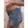 Hatch Collection The Cut Off Maternity Short In Purple