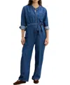 Hatch Collection The Drapey Denim Maternity Jumpsuit In Blue