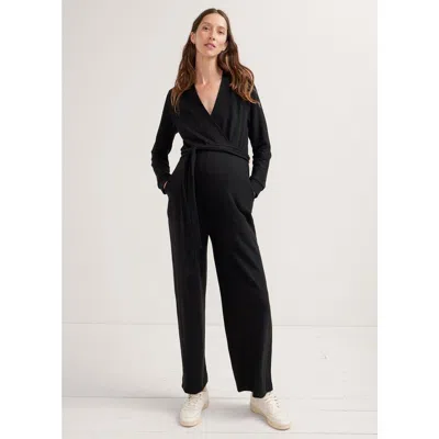Hatch Collection The Easy Nursing Jumpsuit In Black