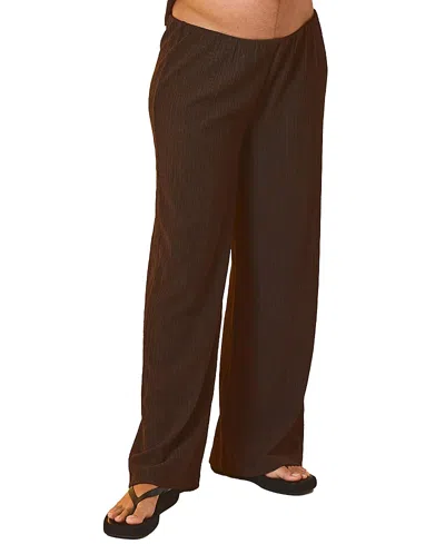 Hatch Collection The Edan Maternity Pant In Brown