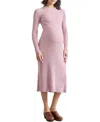 Hatch Collection The Eliana Cotton Rib Maternity Sweater Dress In Mocha Rose