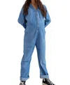 Hatch Collection The Everyday Nursing Denim Jumpsuit In Indigo