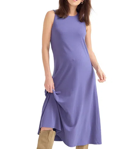 Hatch Collection The Jamie Maternity Maxi Dress In Bijou Blue