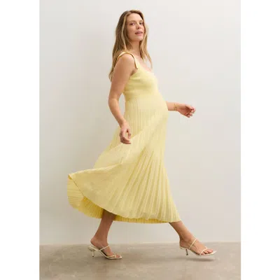 Hatch Collection The Maisie Maternity Dress In Yellow