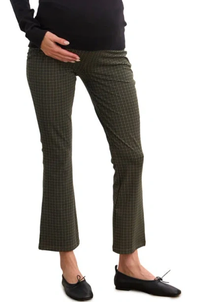 Hatch Collection The Maternity Bodyflex Crop Flare Legging In Green
