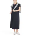 Hatch Collection The Maternity Easy Going Nursing T-shirt Midi Dress In Black