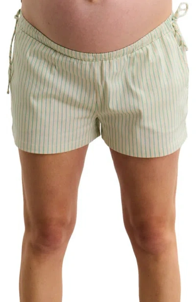 Hatch Collection The Maternity Side Tie Short In Green