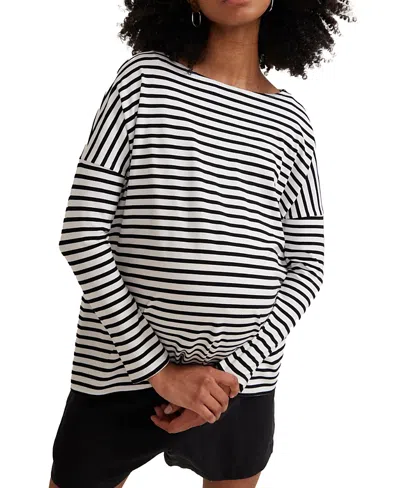 Hatch Collection The Perfect Longsleeve Maternity Tee In Multi
