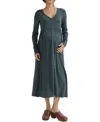 Hatch Collection The Softest Rib Maternity Nursing Friendly Dress In Green