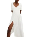 Hatch Collection The Softest Rib Nursing Dress In Ivory