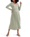 Hatch Collection The Softest Rib Nursing Dress In Sage