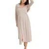 Hatch Collection The Softest Rib Stripe Nursing Dress In Gray