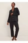 Hatch Collection Ultra Soft Maternity Jersey 2 Pieces Pajama Set In Black