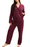 Hatch Collection The Ultra Soft Jersey Pj Set In Red