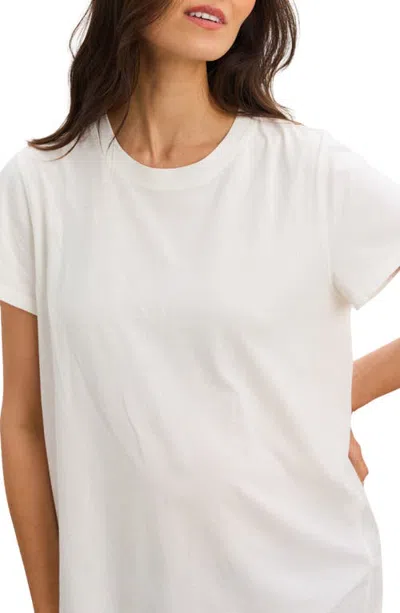 Hatch Collection The Washed Cotton Short Sleeve Crew Tshirt In White