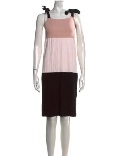 Pre-owned Hatch Colorblock Pattern Mini Dress In Black