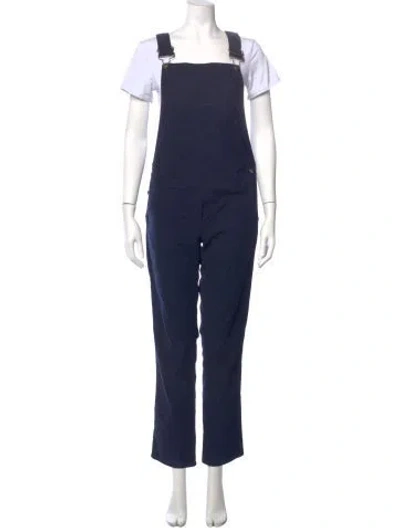Pre-owned Hatch Corduroy Square Neckline Jumpsuit In Blue