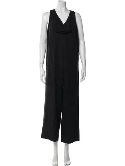 Pre-owned Hatch Cowl Neck Jumpsuit In Black