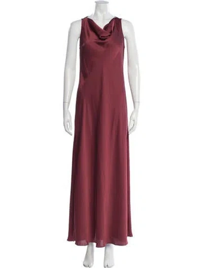 Pre-owned Hatch Cowl Neck Long Dress W/ Tags In Red