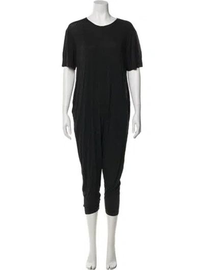 Pre-owned Hatch Crew Neck Jumpsuit In Black