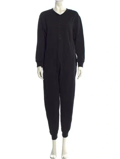 Pre-owned Hatch Crew Neck Jumpsuit In Black