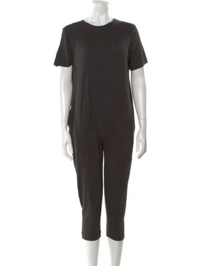 Pre-owned Hatch Crew Neck Jumpsuit In Gray