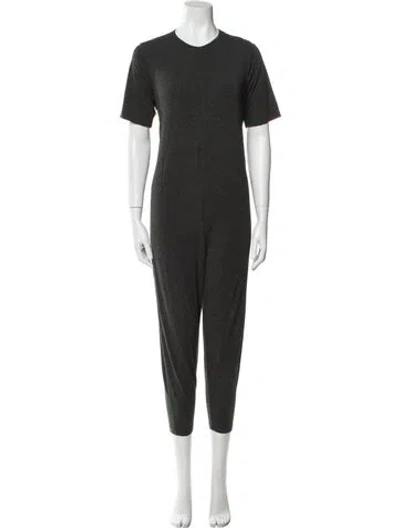 Pre-owned Hatch Crew Neck Jumpsuit In Gray