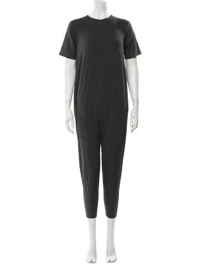 Pre-owned Hatch Crew Neck Jumpsuit In Gray