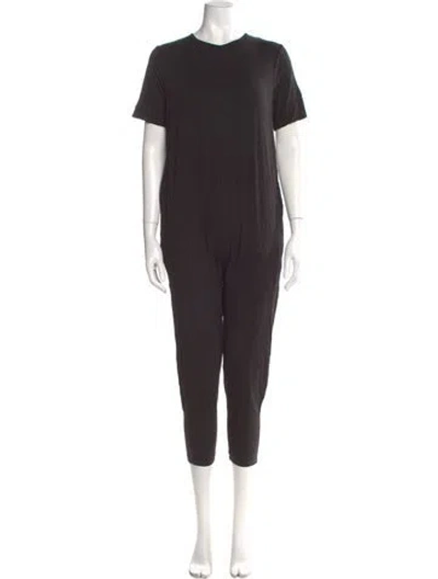 Pre-owned Hatch Crew Neck Jumpsuit In Gray