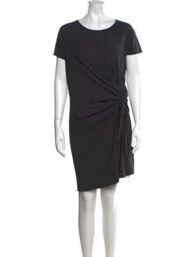 Pre-owned Hatch Crew Neck Knee-length Dress In Black