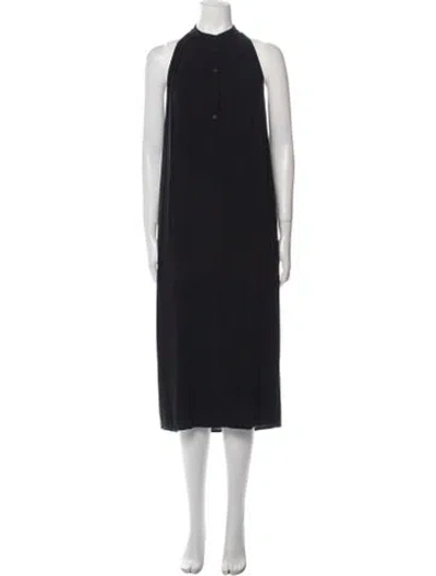 Pre-owned Hatch Crew Neck Long Dress In Black