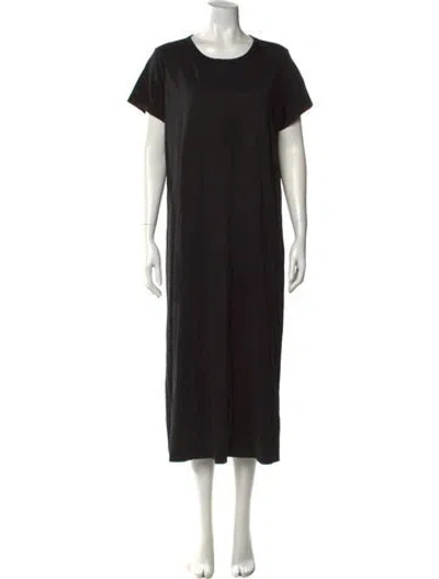 Pre-owned Hatch Crew Neck Long Dress In Black