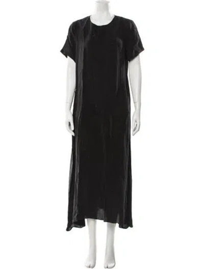 Pre-owned Hatch Crew Neck Long Dress In Black