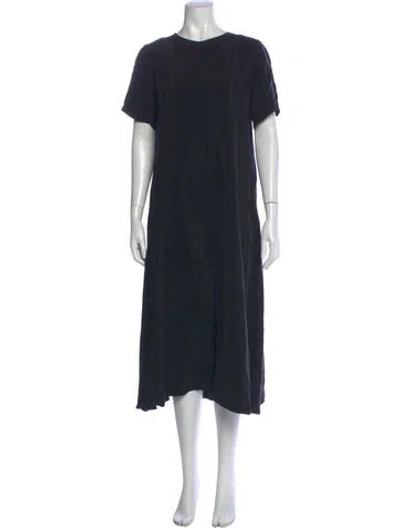 Pre-owned Hatch Crew Neck Long Dress In Black