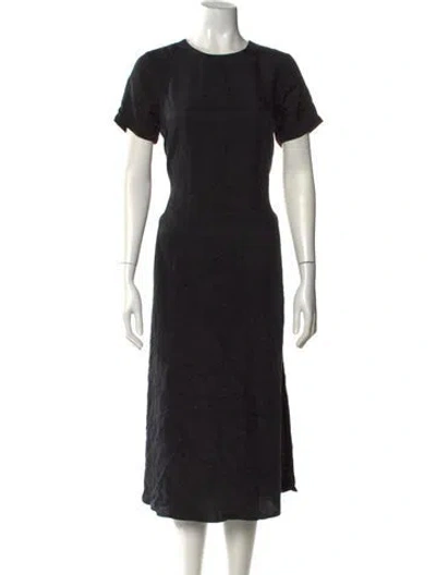 Pre-owned Hatch Crew Neck Long Dress In Black