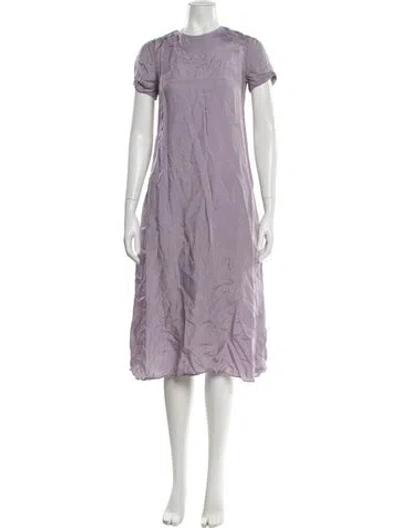 Pre-owned Hatch Crew Neck Long Dress In Purple